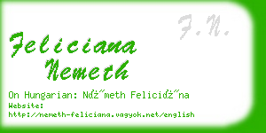 feliciana nemeth business card